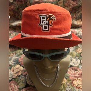 Bowling Green State University Orange Bucket Hat with Embroidered Logo
